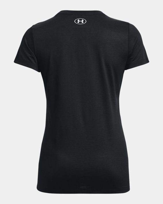 Women's UA Tech™ Graphic Short Sleeve in Black image number 5
